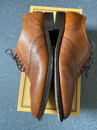 Barker England Windsor Collection Brown Leather Brogues Size UK8,5 Cedar Calf