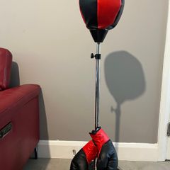 Boxing punch bag and glove set