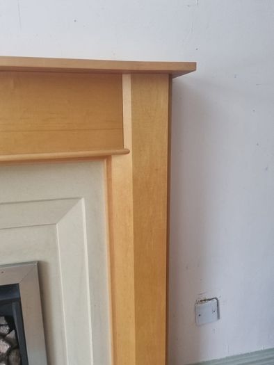 Maple wood surround fireplace