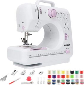 Sewing Machine for beginners with Instructional DVD, 5 Languages Manual, 53 PCS Accessories, 12 Build-in Stitches, 2 Speeds Double Thread (FREE POSTAGE)