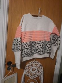 New Soft fur leopard print sweater
