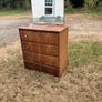 Vintage Wooden Dressing Table / Chest of Drawers with Mirror Image 3