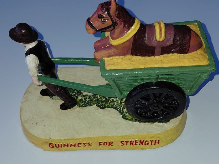 Guinness Figurine Man Pulling His Horse And Cart