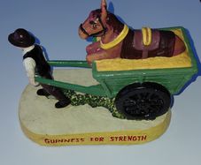 Guinness Figurine Man Pulling His Horse And Cart