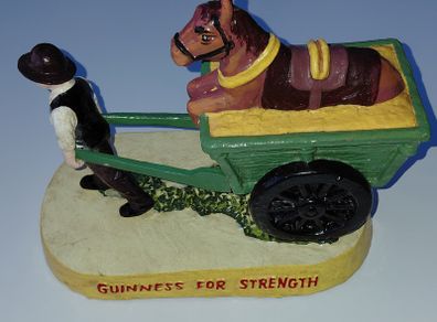 Guinness Figurine Man Pulling His Horse And Cart