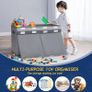 Toy Storage Box, 81L Foldable Kids Toy Chests & Boxes for Boys Girls,Toy Storage Organiser with Flip-top Lid, Childrens Storage Box for Clothes, Bedroom,Playroom, Kindergarten,Grey Image 4