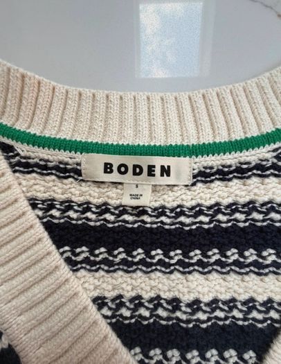 Boden stripy cotton vest size S