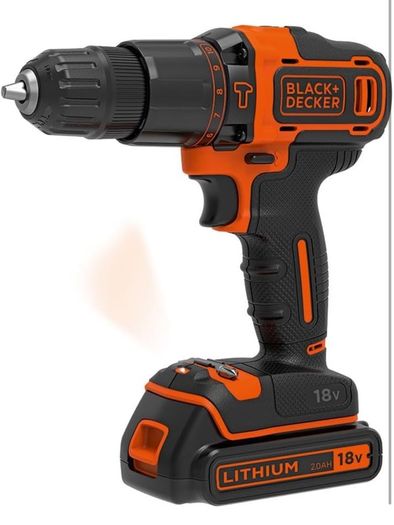Black+Decker 18V Cordless Impact Drill BDCHD18KB-QW (2 Batteries)