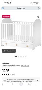 cot with drawer