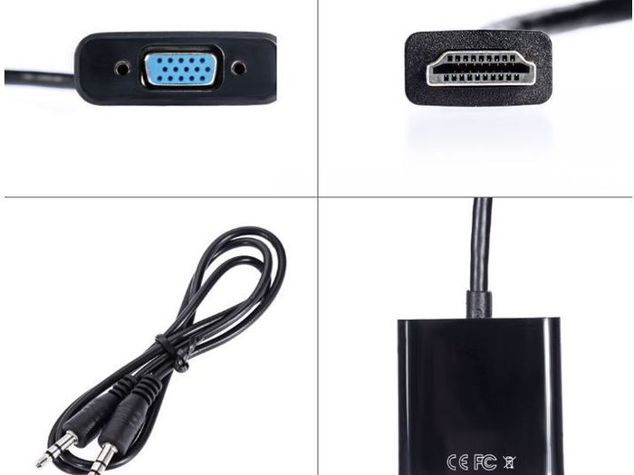 Hdmi  To Vga Adapter Converter 1080p With Audio