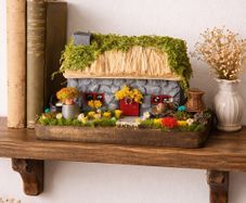 handcrafted tiny wooden cottage!