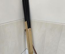 Black PVC Electrical Panel Trunking. 25x30mm. 2m Lengths