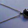 Vintage Black Onyx Sterling Silver 925 Pendant and Necklace length 19,5" - 9g Image 3