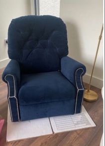 Velvet reclining armchair Original