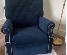 Velvet reclining armchair Original