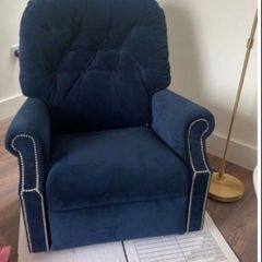 Velvet reclining armchair Original