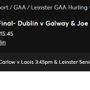 Leinster Hurling Final Tickets Dublin v Galway