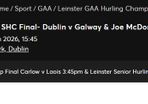 Leinster Hurling Final Tickets Dublin v Galway