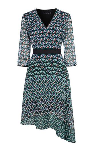 Karen Millen Geometric Asymmetric Dress - Multicolour