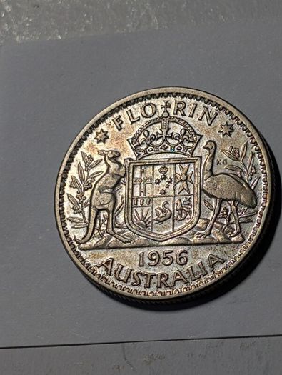 Australia Silver Florin 1956