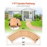 7 ft L x 17 in W Curved Wooden Garden Pathway Roll Out Garden Walkway Image 3