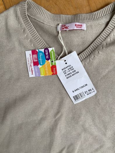 DPAM Du Pareil au Meme French beige tank top 7-8 years NEW