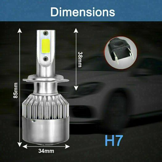 H7 H11 C6 LED Car Headlight Conversion Kit COB Bulbs 36W 6000K White High Light