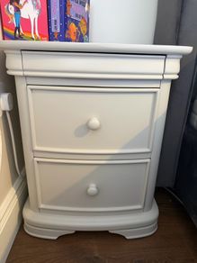 bedside locker grey x 2