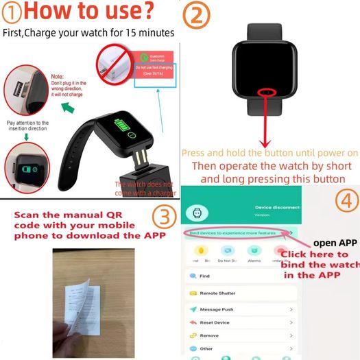 Multifunction Smart Watch Kid Men Woman Message Remind Music Control Sport Step Calories 116 Smartwatch Alarm Clock