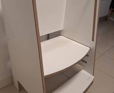 Large White Toddler Learning Tower / Helper Platform (Fits 2 Kids)
