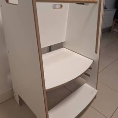 Large White Toddler Learning Tower / Helper Platform (Fits 2 Kids)