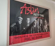 Aslan - Pretty Thing original promo poster framed 1988.