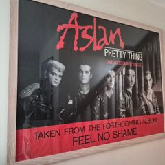 Aslan - Pretty Thing original promo poster framed 1988.