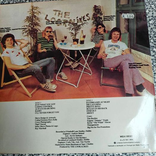 The Lookalikes, Daydreaming at night  LP with inner, Portugal press,   Irish New Wave