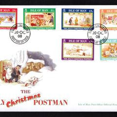 2008 Isle of Man Christmas Illustration from The Jolly Christmas Postman by Janet and Allan Ahlberg Commemorative Stamps First Day Cover (FDC)