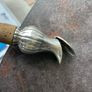 Antique Silver Bottle Pourer with Counter Balanced Lid Image 3