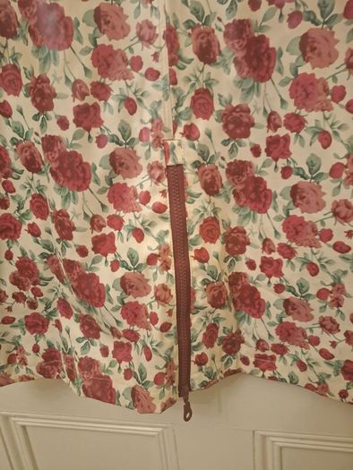 Flower patterned womans raincoat
