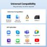 Webcam for PC, Full HD 1080P 30fps Webcam for Laptop, Clear Stereo Audio Mics, Auto Light Correction, 85 View Web Cam USB Camera for Live Streaming, Video Calling, Conferences, Switch 2 Image 5