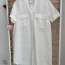 dress bnwt H&M white linen dress oversized uk 6 fit 8/10 shirt dress Image 2