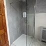 Chrome Effect Textured Walk-in Wet room glass screen/ Shower Enclosure Image 2