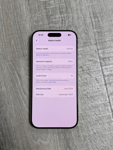 iPhone 16 Pro 256GB Unlocked Natural Titanium | 100% Battery