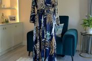 Ladies Navy multi coloured Shirt Dress from Pieces