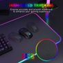Charging RGB Gaming Mouse Pad - Wireless 15W Mousepad LED Extra Large Mouse Mat 80  30cm, 10 Light Modes Gaming Room Accessories, Computer Keyboard Mat Fast Charging Desk Mat for Gaming, Black Image 5