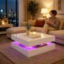 LED Coffee Table High Gloss 7 Color RGB and Remote Image 4