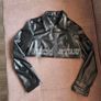 Black  Rockstar faux leather cropped jacket, size S Image 2