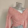 Zara red crop off shoulders blouse UK8 EU36 Postage included Image 2