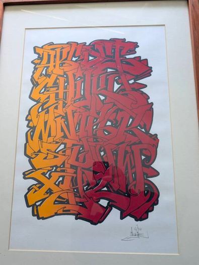 Inkie Signed Limited Edition Print - "Alphabet" - 6/30 - Framed