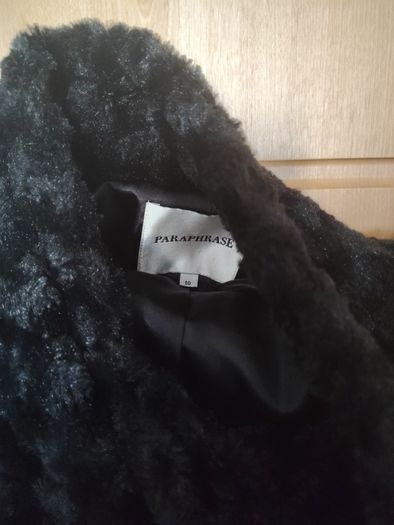 Paraphrase Black Faux Fur Jacket Size 10  Immaculate Condition Soft