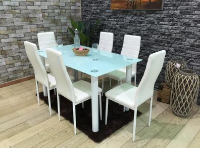 Glass Dining Table Set 6 chairs FREE Delivery