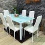 White Glass Dining Set Seats 6 Nov, Dec Offer! Image 3